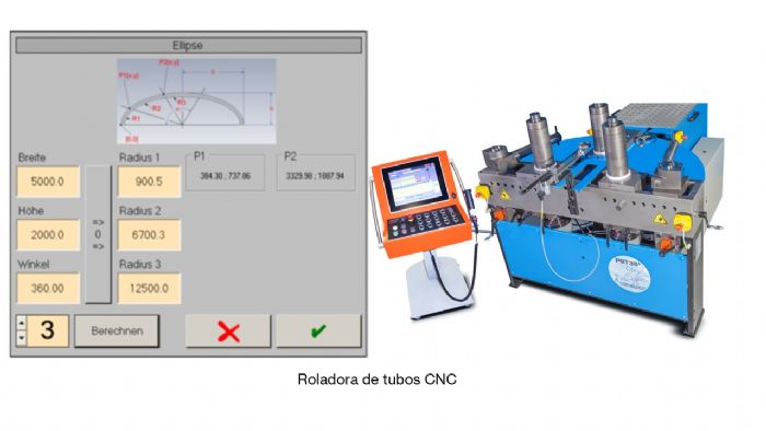 ROLADORA DE TUBOS Y PERFILES CNC
